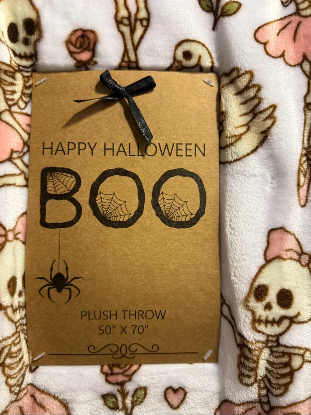 Halloween Skeleton Ballerina Throw Blanket viral NWT